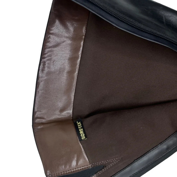 Clarks Gore-Tex Waterproof Black Leather Tall Riding Boot Size 9.5 - Picture 8 of 8